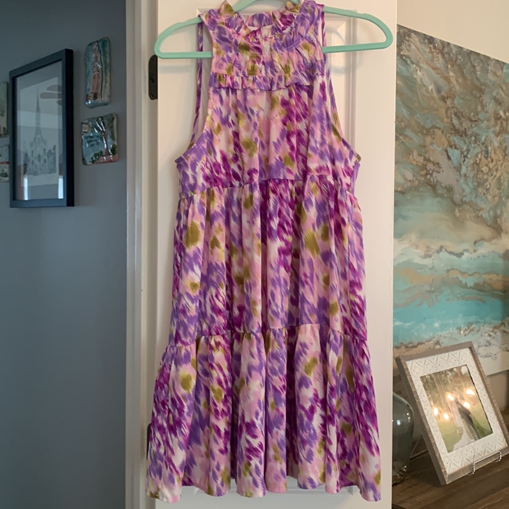 Frock Candy Purple & Gold Dress - Large
